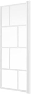 Vente-unique - Pare baignoire pivotant - 70 x 140 cm - Blanc mat - Verre - RIVANON