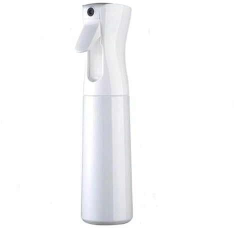 Shinekoo Hair Spray Bottle, 300ml Fine Continuous Mist Sprayer For Curly Hairstyling, Home Clean, Pets, Plants &Cleaning Skin Care (White)