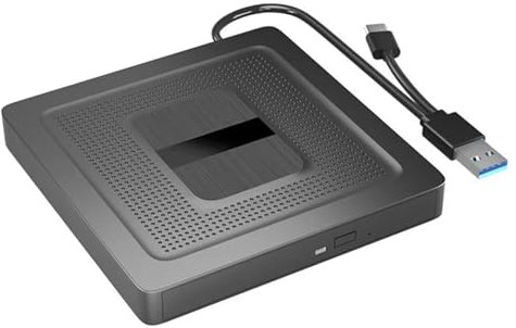 Juqoyue Lecteur Blu-Ray Externe 2 en 1 USB 3.0 Type C Graveur de CD DVD BD Portable Lecteur Lecteur Optique pour PC Portable