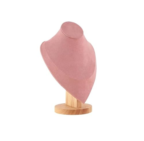 ABBNIA Espositore per Collana 1 pz. Busto di manichino in Legno Espositore per Collana Modello Ritratto Collo Ciondolo Portagioie Portaoggetti Vetrina ()