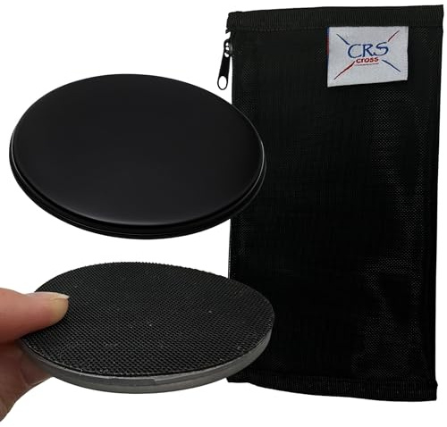 CRS Cross Gel Discs with Hook and Loop Backing. Pair, 2 1/2 Inch, Black