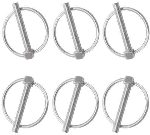 10 x 80 mm vikbara kilar, 6 stycken runda fällbara kontakter, fällbara kilar, galvaniserade vikkilar, säkerhetsfällkontakt, släpvagnspennor, sortimentsats, för båt, cykel, släpvagn, traktor