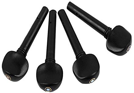 Dilwe 4Pcs Violin Clavijas, Madera de Ébano Tuning Pegs Endpin Set para 4/4 Violín