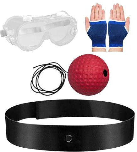 iount Reflex Ball Stirnband-Set | Multifunktionales Schlagball-Set | Schlagball mit elastischem Band | weicher Tennisball für Anfänger und professionelle Boxer