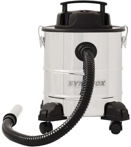 Syntrox Ascheabsauger Vesuve | Aschestaubsauger | Aschesauger | Kaminsauger, 20 Liter Kapazität, leicht und praktisch, 1000 Watt, Edelstahl, einfache Entleerung