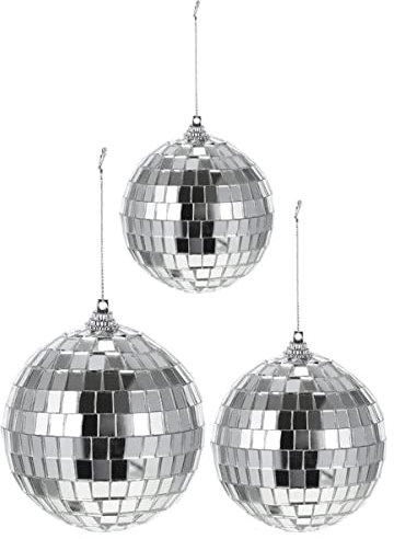JEWEDECO 6 Stücke Bunte Disco Spiegel Party Dekorationen Glas Disco Hängende Ornamente Chic Dekorationen Hochzeit Bankett Lieferungen