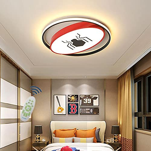 HYBMRQVD Plafonnier LED à intensité Variable, lumière Blanche Chaude/Neutre/Froide, 40 cm - Applique Murale pour Chambre d'enfant, Salon - Lustre Rond - Design Spiderman