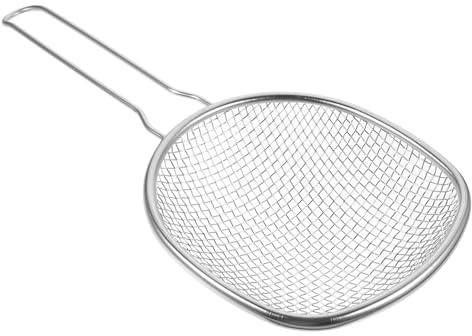 FONDOTIN Cucchiaio Setaccio in Acciaio Inossidabile Rete Fine per Scolapasta, Facile da Pulire e Resistente, per Pasta e Verdure in Cucina