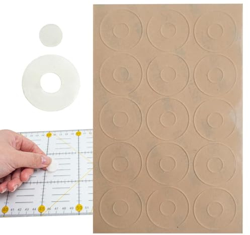 Plantilla de edredón almohadillas antideslizantes | Slip Ruler Grip pegatinas transparent,30PCS Fácil de usar apretones seguros, anillos no adhesivos, Grips de regla deslizante para precisión mejorada
