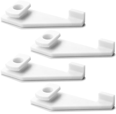 Gardinskena för IKEA VIDGA takskena, kompatibel med IKEA VIDGA 1 spår, ersättning 10067913 10078138, smidig och tyst glidning, hållbara tillbehör för gardinstänger, enkel installation utan verktyg, 4