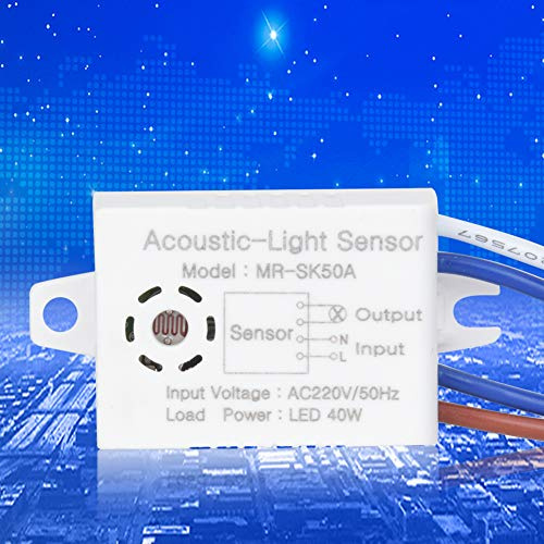 HUSHUI 5st LED-ljudkontrollbrytare Hög Känslighet Energibesparande för Korridortoalett 1,7 X 1, X 0,6 Tum