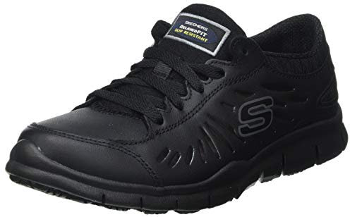 Skechers Women's Eldred Safety Shoes, Black Blk, 3 UK