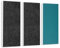 platino24 Schallabsorber-Set Colore aus Basotect G+ mit Akustikfilz, 3 Elemente: 2x in Anthrazit + 1x Petrol je 825x275x50mm, Verbesserung der Raumakustik