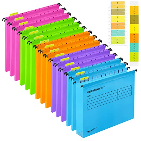 Lafecuw A4 Suspension Files, 15 Pcs A4 Suspension Files for Filing Cabinet Files Hanging Filing Folders,Box Filing Storage Folders Interior Folders for School Home Work Office Organization