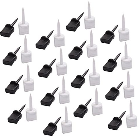 POPETPOP Bogenschießen Nagel 30 Stück Nylon Zielstifte 6,5/5,4cm Schwarz Weiß Fester Pin Outdoor Zielpapier Zubehör Für Wettkampf Und Training