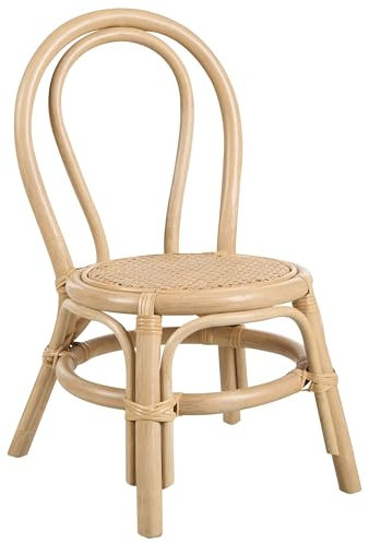 Beliani Kinderstuhl aus Rattan natürlich Boho Stil Indoor Outdoor Kinderzimmer Kalivia