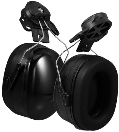 Holibanna Orejeras De Protección Auditiva Industrial Tipo Casco, Reducción De Ruido Efectiva, Diseño Ajustable, Material Abs Ligero, Color Negro Para Uso Construcción y Ambientes Ruidosos