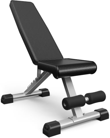 Fitvect Banc de musculation professionnel réglable et pliable - Charge maximale : 300 kg - Banc incliné multifonction pour la musculation, le développé couché et le fitness à la maison