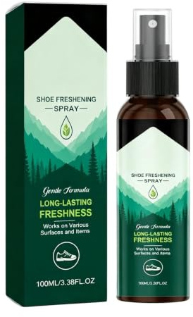 Skospray 100 ml effektiv fräschare eliminerar dålig lukt i | Deodoriserande fräschare för sneakers och kängor Lämplig För Män, Kvinnor, Gym, Sport, Sneakers, Kängor, Material: Canvas,