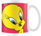 Kaffee-/Teetasse aus Keramik mit Looney-Tunes-Motiv (Modell: „Tweety“) von Pyramid International, in offizieller Box, mehrfarbig, 315 ml