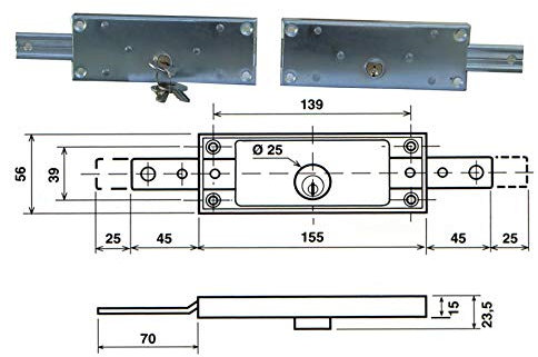 Potent C-1625 Coppia Serratura Serranda Ka3 Cil