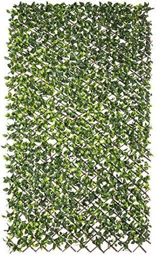 LOLAhome Celosía Extensible con seto Artificial Premium Hiedra de 2x1 m | Realista y Natural, Alta Ocultación, Tratamiento UV, No inflamable, Transpirable | para Jardín, Balcón, Terraza o Piscina