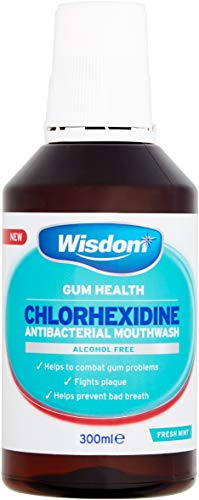 Wisdom Mundspülung mit Chlorhexidin - frische Minze - alkoholfrei (2 x 300 ml)