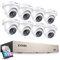 ZOSI 8CH 5MP Lite H.265+ DVR CCTV Camera Systems, 8x 2MP Outdoor Security Dome Camera with 1TB Hard Drive, AI Human/Vehicle Detection, Night Vision, IP66 Weatherproof, Remote Access