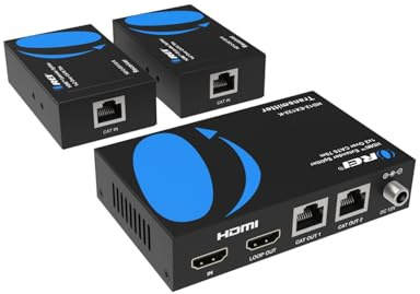 OREI 1x2 4K HDMI Extender Splitter Over CAT6 132ft, EDID, LPCM 7.1 HDCP 1.4