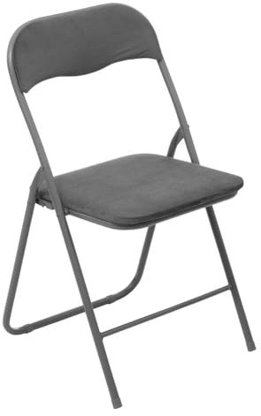 5five - klappstuhl aus samt in anthrazitgrau