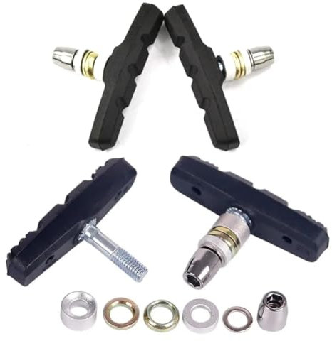 V-Brake Bremsbeläge,2 Paar Fahrrad Bremsbeläge mit Bolzen,Fahrrad Bremsbacken,Bremsklötze für V-Brake Bremsbacken, Bremsen Fahrradbremsen für MTB, Klötze Bremsschuhe