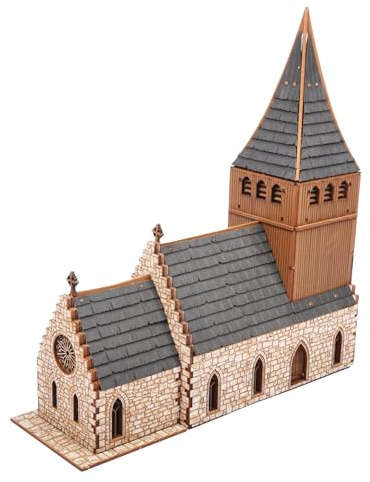 I Built It – Architektur-Modellbausatz – Mittelalter Europa – 3D-Puzzle Skala Architektur-Modell-Set Do It Yourself DIY Pädagogisches Geschenk für Jugendliche & Erwachsene (Mittelalterliche Kirche)