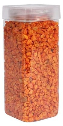 1Buy UK 900g of New Assorted Natural Decorative Stones Pebbles Craft Table Decoration Pot Vase Fillers Garden Weddings Rocks Aquarium (Orange)