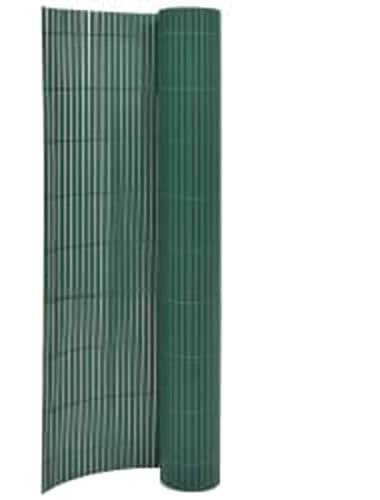 Iiaky Recinzione da Giardino a Doppio Lato 110x300 cm Verde,Canniccio Recinzione recinto Balcone frangivento