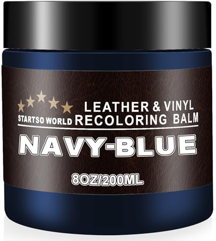 STARTSO WORLD Leder Reparatur Set blau, 200ml Flüssigleder, Lederfarbe, Leder-Schramm-Entferner, Leder- & Vinyl-Reparaturset für Möbel, Couchen, Sofas, Autositze, Schuhe