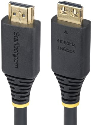 StarTech.com Cavo HDMI 2.0 ad Alta Velocità da 90cm con Connettori a Scatto, 4K60Hz/1440p 144Hz. Cavetto HDMI UHD 18Gb in TPE