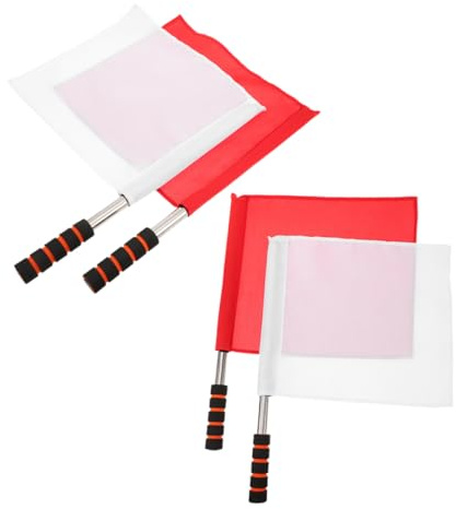 Banderas de Árbitro Deportivas Plegables de Acero Inoxidable 4 Piezas