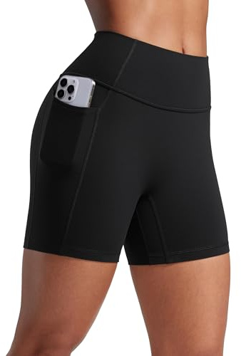 CRZ YOGA Secretsculpt Biker Shorts Pockets 5'' Black 14