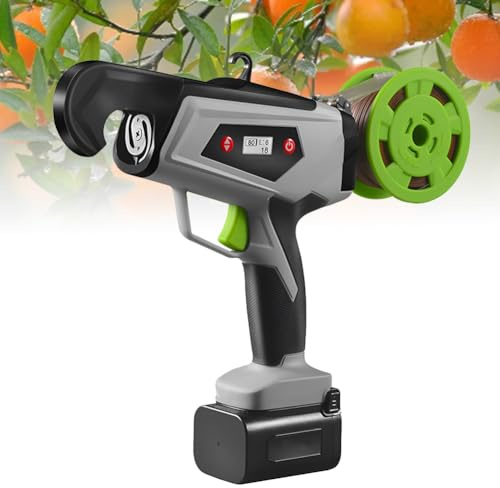 MYXJX Máquina atadora de Plantas, Herramienta automática for Atar Plantas con Cinta, diámetro de 25 mm, Pantalla Digital, Juego for Ramas y Vegetales