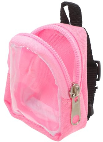 POPETPOP Mochila para Muñecas Mini Transparente con Cremallera Mochila Escolar Pequeña con Correas Ajustables Bolsa Práctica para Accesorios y Juguetes para y Colecciones
