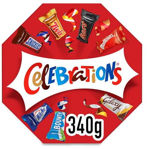 Celebrations Assorted Mini Milk Chocolate Centerpiece Selection Box 340g | Mixed Assorted Chocolate for Gifting, Premium Hamper Filler, Delightful Thank You Present, Festive Box & Surprise Treat