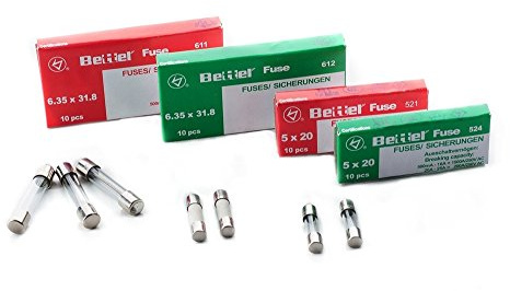 Säkring 1,25 A trög 5 x 20 mm 250 V typ 522 10 paket finsäkring glassäkring G-säkring