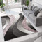 TAPISO Dream Teppich Wohnzimmer Schlafzimmer Esszimmer Kurzflor Modern Meliert Wellen Grau Rosa Weiß ÖKOTEX 300 x 400 cm