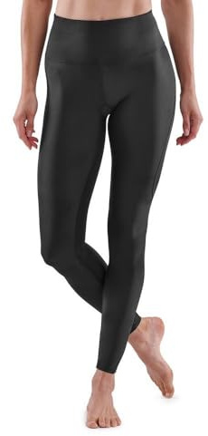 SKINS Women's Travel & Recovery Long Tights Compression Pants, Black, S
