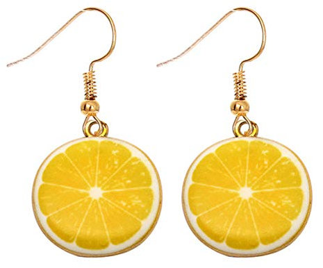AIWEIYER 1pair Früchte Ohrringe Frucht-ohr-bolzen Lustige Nette Ohrringe Baumeln Lemon Drops Für Frauen