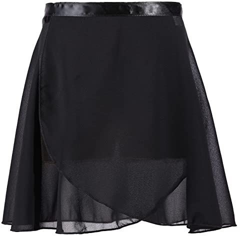 Ballettrock Wickelrock Tanz Rock Chiffon Tanzrock Verstellbarer Taille Krawatte für Mädchen und Damen
