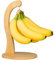 Golden Nature - Banana Holder w/Hanging Hook - Rustic Wooden Grape Stand for Kitchen Countertop - Bamboo Banana Hanger To Keep Bananas & Fruits Fresh
