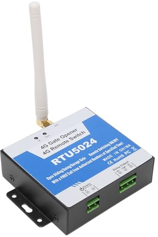 Abridor de Puerta GSM, RTU5024 4G GSM Controlador de Acceso a Teléfono Móvil Interruptor de Control Remoto Control de Puerta SMS, Admite Tarjeta SIM, Programable