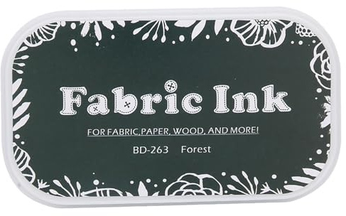Restore Style Schwammfarbenes Stempelkissen, Stempelkissen für Stempelpapier, Weißes Porzellan-Stempelkissen, Geeignet für Stempel (BD-263 Waldgrün)