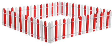 Levemolo Valla de Jardín con Mini Valla de Estacas Borde de Jardín Resina Decorativa Decoración para Niños Y Niñas